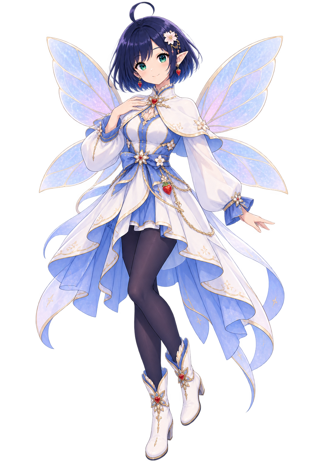 Full-body artwork of Kazumi the fairy welcoming visitors